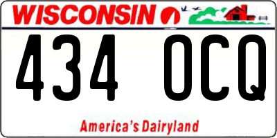 WI license plate 434OCQ