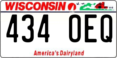 WI license plate 434OEQ