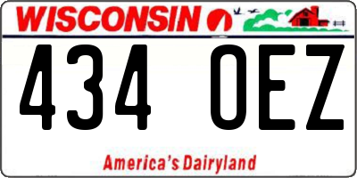 WI license plate 434OEZ