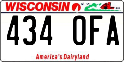 WI license plate 434OFA