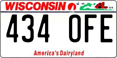 WI license plate 434OFE