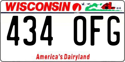WI license plate 434OFG