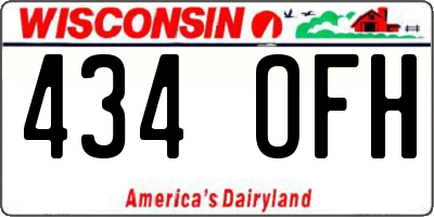 WI license plate 434OFH