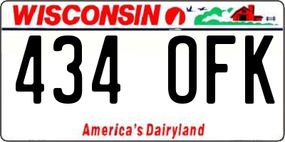 WI license plate 434OFK