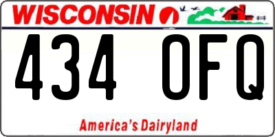 WI license plate 434OFQ