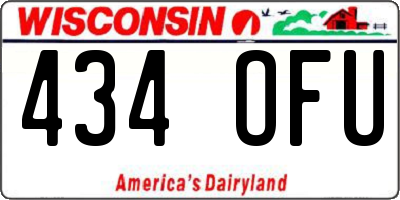 WI license plate 434OFU