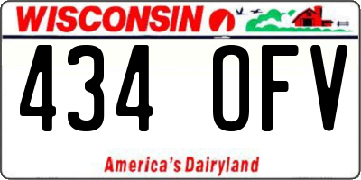 WI license plate 434OFV