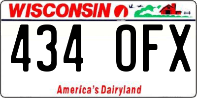 WI license plate 434OFX