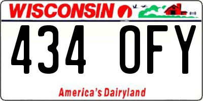 WI license plate 434OFY