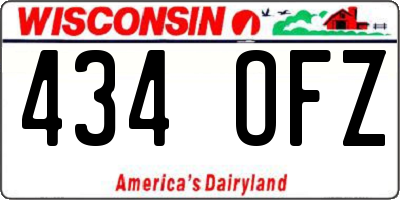 WI license plate 434OFZ