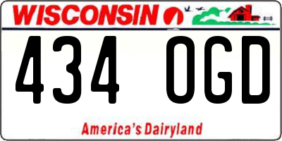 WI license plate 434OGD