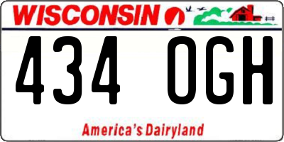 WI license plate 434OGH