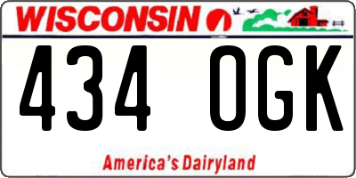 WI license plate 434OGK
