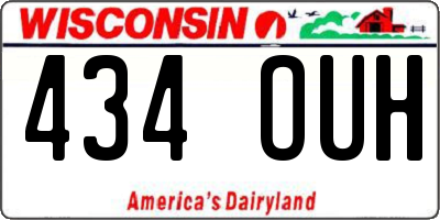 WI license plate 434OUH