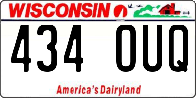 WI license plate 434OUQ