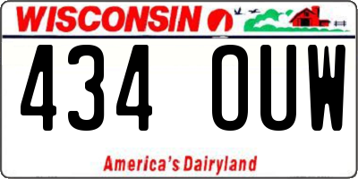 WI license plate 434OUW