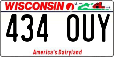 WI license plate 434OUY
