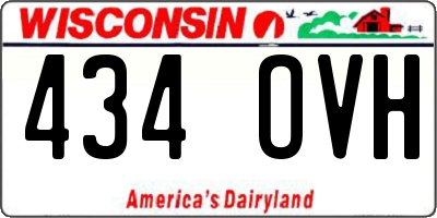 WI license plate 434OVH