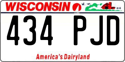 WI license plate 434PJD