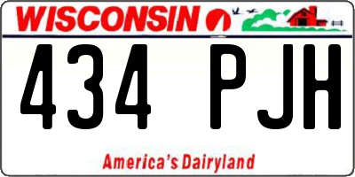 WI license plate 434PJH