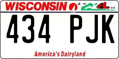 WI license plate 434PJK