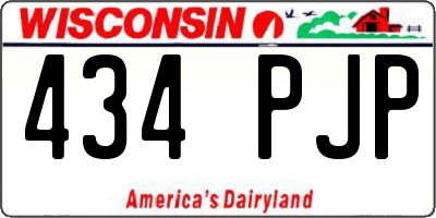 WI license plate 434PJP