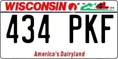 WI license plate 434PKF