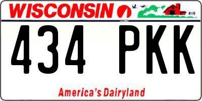 WI license plate 434PKK