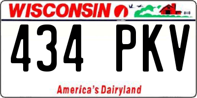 WI license plate 434PKV