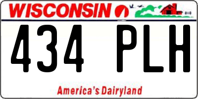 WI license plate 434PLH