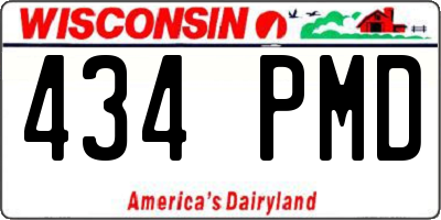 WI license plate 434PMD