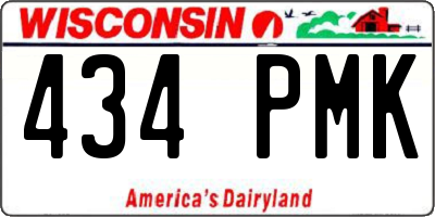 WI license plate 434PMK
