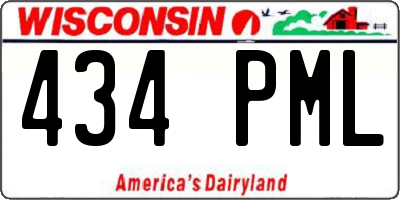 WI license plate 434PML