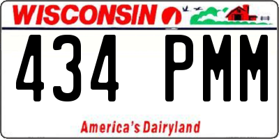WI license plate 434PMM