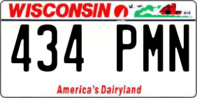WI license plate 434PMN
