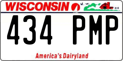 WI license plate 434PMP
