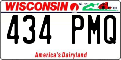 WI license plate 434PMQ