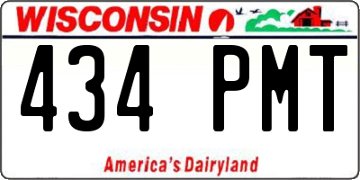 WI license plate 434PMT