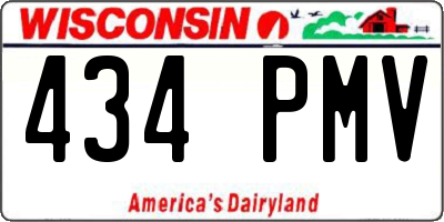 WI license plate 434PMV