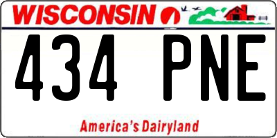 WI license plate 434PNE