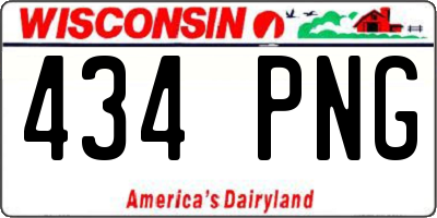 WI license plate 434PNG