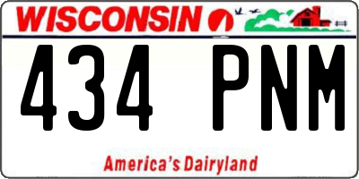 WI license plate 434PNM