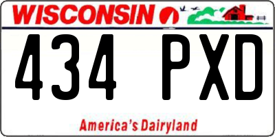 WI license plate 434PXD