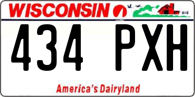 WI license plate 434PXH