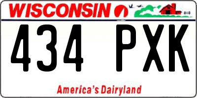 WI license plate 434PXK