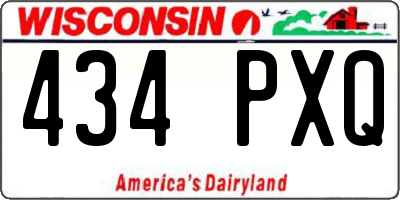 WI license plate 434PXQ