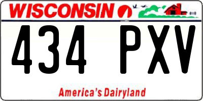 WI license plate 434PXV