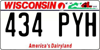 WI license plate 434PYH