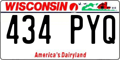 WI license plate 434PYQ
