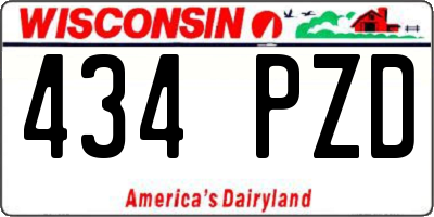 WI license plate 434PZD